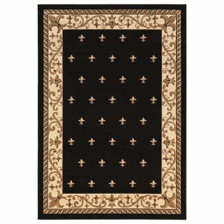 UNITED WEAVERS OF AMERICA 2 ft. 7 in. x 7 ft. 4 in. Bristol Wington Black Rectangle Runner Rug 2050 11670 28C